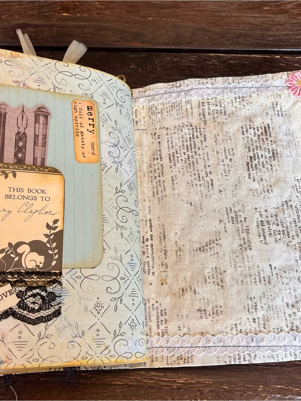 Book Lover Junk Journal Bookish Reader Vintage Softcover 3 Signatures Decorated